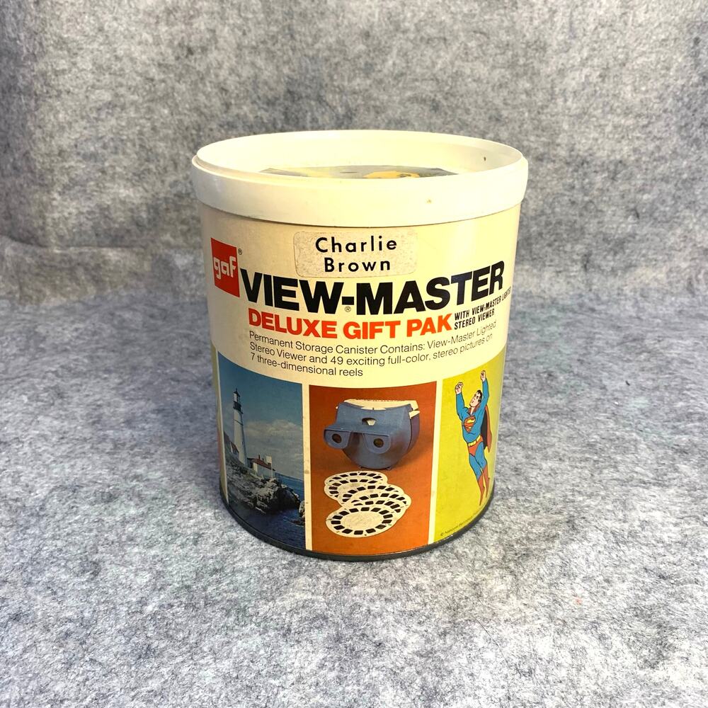 Vintage Charlie Brown View-Master Canister, Canister ONLY, for Deluxe Gift Pak